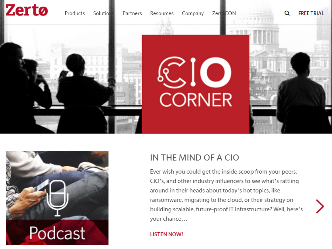 CIO corner screenshot